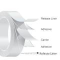 Non-substrate Double-sided Adhesive for label printing